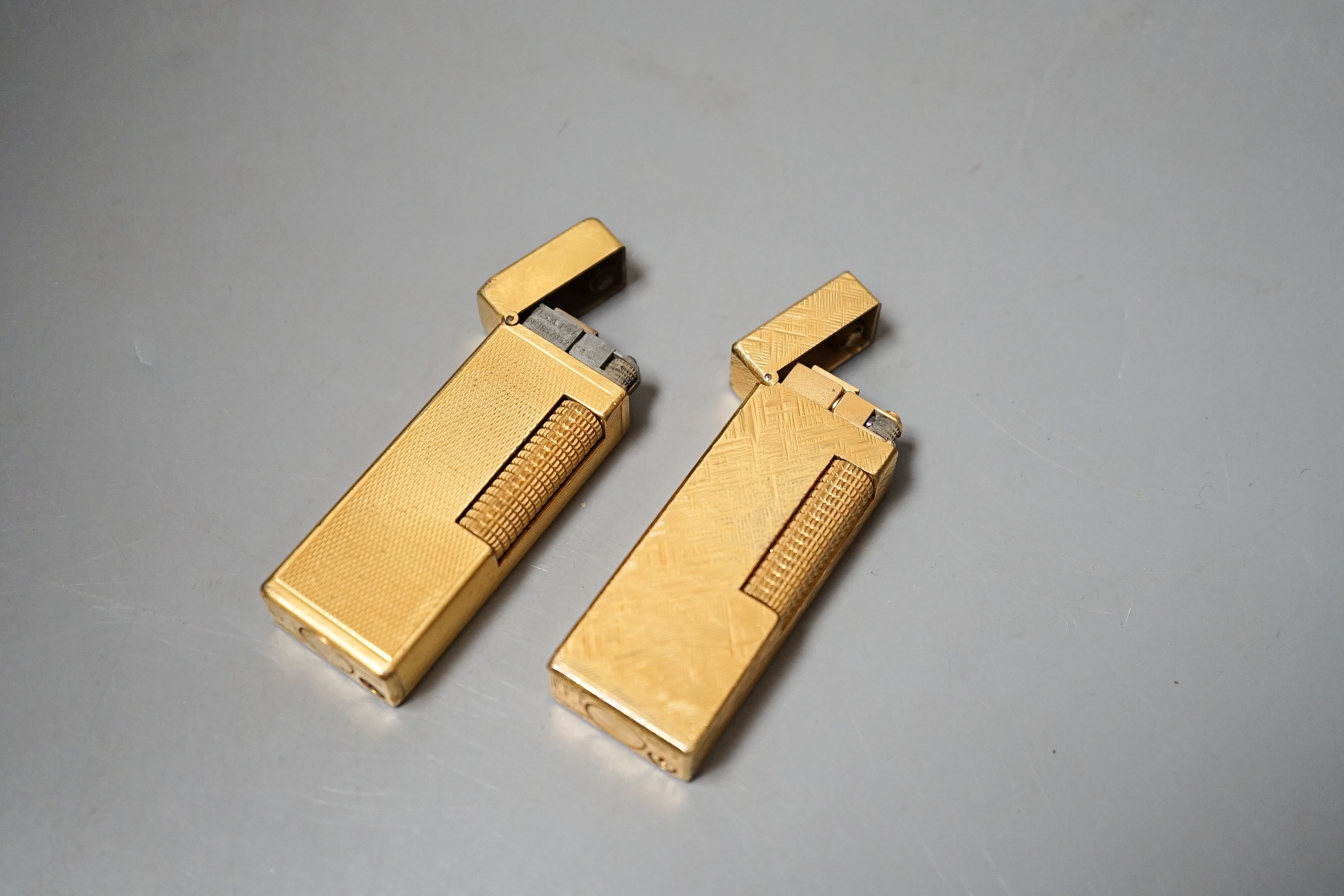 Two Dunhill Gold Plated Lighters.